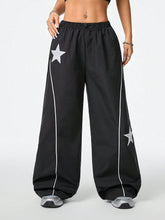 Coolane Women's Fall Athleisure Pentagram Contrasting Color Print Pants